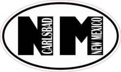 Oval NM Carlsbad New Mexico Sticker