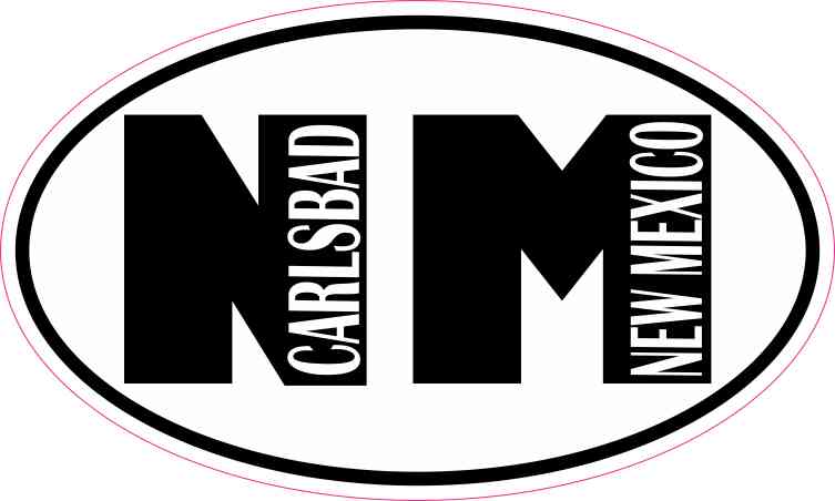 Oval NM Carlsbad New Mexico Sticker