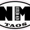 Oval NM Taos New Mexico Sticker