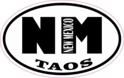Oval NM Taos New Mexico Sticker
