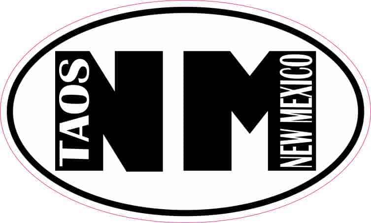 5in x 3in Oval NM Taos New Mexico Sticker