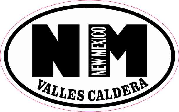 Oval NM Valles Caldera New Mexico Sticker
