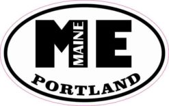 Oval ME Portland Maine Sticker