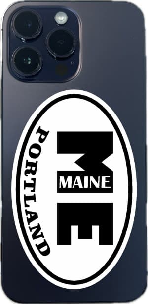 4in x 2.5in Oval ME Portland Maine Sticker - Image 5