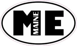 Oval ME Maine Sticker