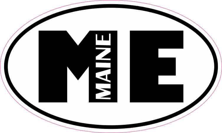 Oval ME Maine Sticker