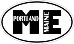 Oval ME Portland Maine Sticker