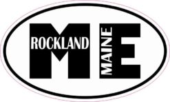 Oval ME Rockland Maine Sticker