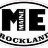 Oval ME Rockland Maine Sticker