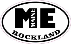 Oval ME Rockland Maine Sticker