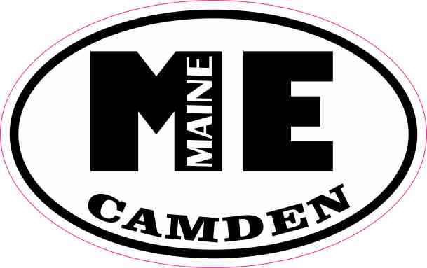 Oval ME Camden Maine Sticker