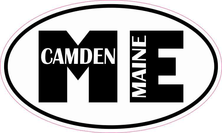 Oval ME Camden Maine Sticker