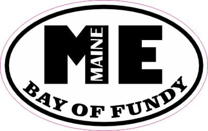 4in x 2.5in Oval ME Bay of Fundy Maine Sticker - Image 4