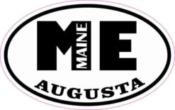 Oval ME Augusta Maine Sticker