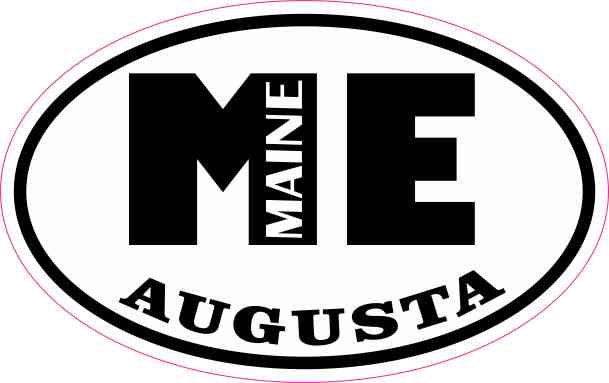 Oval ME Augusta Maine Sticker