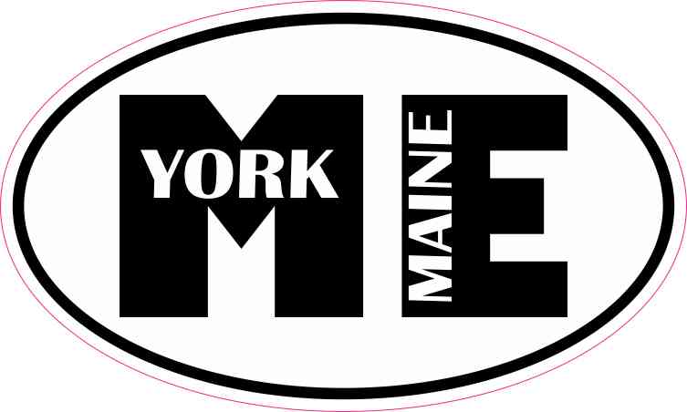 Oval ME York Maine Sticker