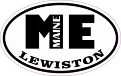 Oval ME Lewiston Maine Sticker