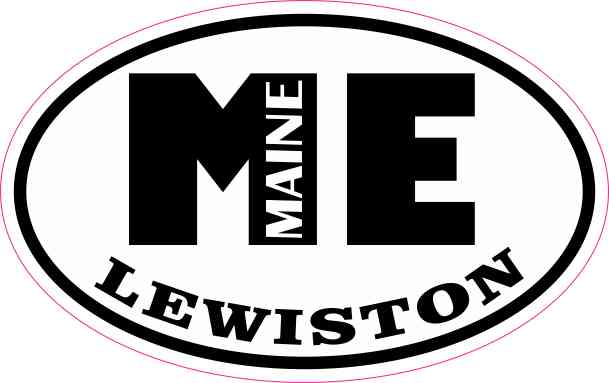 Oval ME Lewiston Maine Sticker