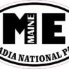 Oval ME Acadia National Park Maine Sticker