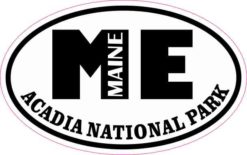 Oval ME Acadia National Park Maine Sticker