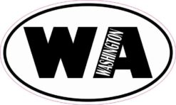 Oval WA Washington Sticker