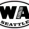 Oval WA Seattle Washington Sticker