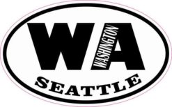 Oval WA Seattle Washington Sticker