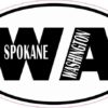 Oval WA Spokane Washington Sticker