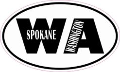 Oval WA Spokane Washington Sticker