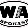 Oval WA Spokane Washington Sticker