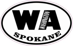 Oval WA Spokane Washington Sticker
