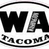 Oval WA Tacoma Washington Sticker