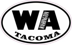Oval WA Tacoma Washington Sticker