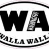 Oval WA Walla Walla Washington Sticker