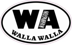 Oval WA Walla Walla Washington Sticker