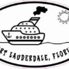 Cruise Ship Oval Fort Lauderdale Sticker