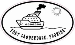 Cruise Ship Oval Fort Lauderdale Sticker