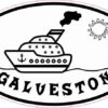 Cruise Ship Oval Galveston Sticker