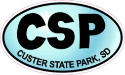 Blue Oval CSP Custer State Park Sticker