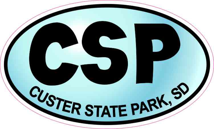 Blue Oval CSP Custer State Park Sticker