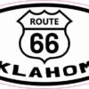 Oval Route 66 Oklahoma Sticker