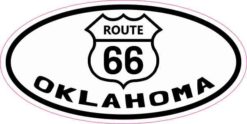 Oval Route 66 Oklahoma Sticker