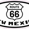 Oval Route 66 New Mexico Sticker