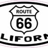 Oval Route 66 California Sticker