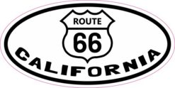 Oval Route 66 California Sticker