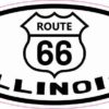 Oval Route 66 Illinois Sticker
