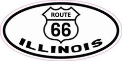Oval Route 66 Illinois Sticker