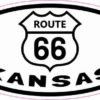 Oval Route 66 Kansas Sticker