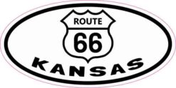Oval Route 66 Kansas Sticker