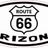 Oval Route 66 Arizona Sticker